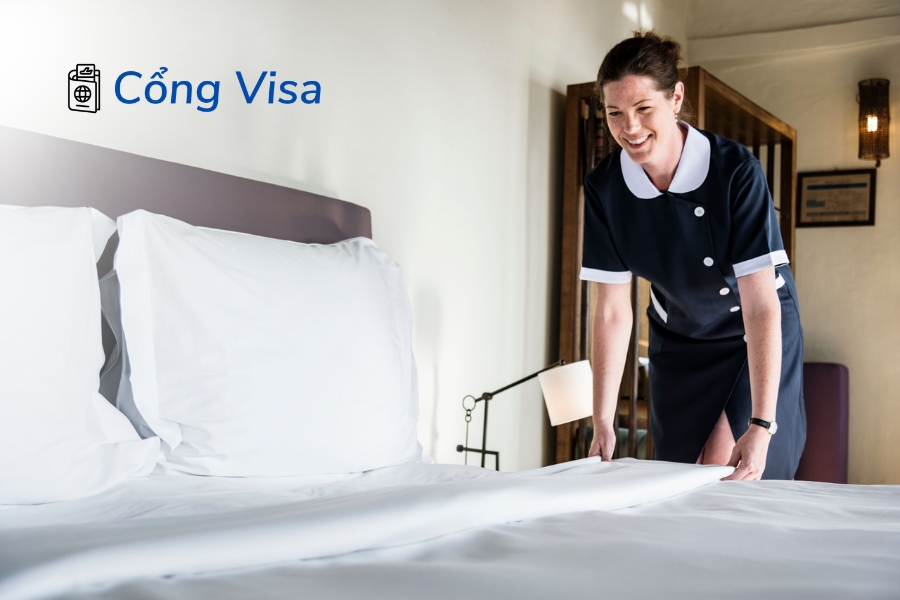 Công việc buồng phòng khách sạn, đào tạo tại chỗ, không cần kinh nghiệm hay học vấn